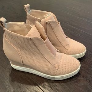 Pink Blush Wedge Sneakers